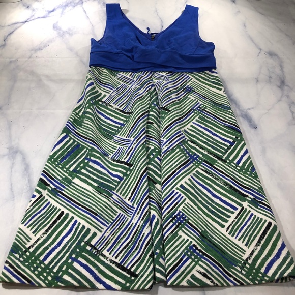 Anthropologie HD in Paris Blue Green Ardmore Dress - Picture 3 of 8